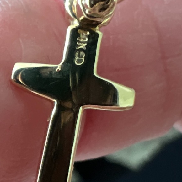 14k solid gold anchor pendant - Picture 2 of 5